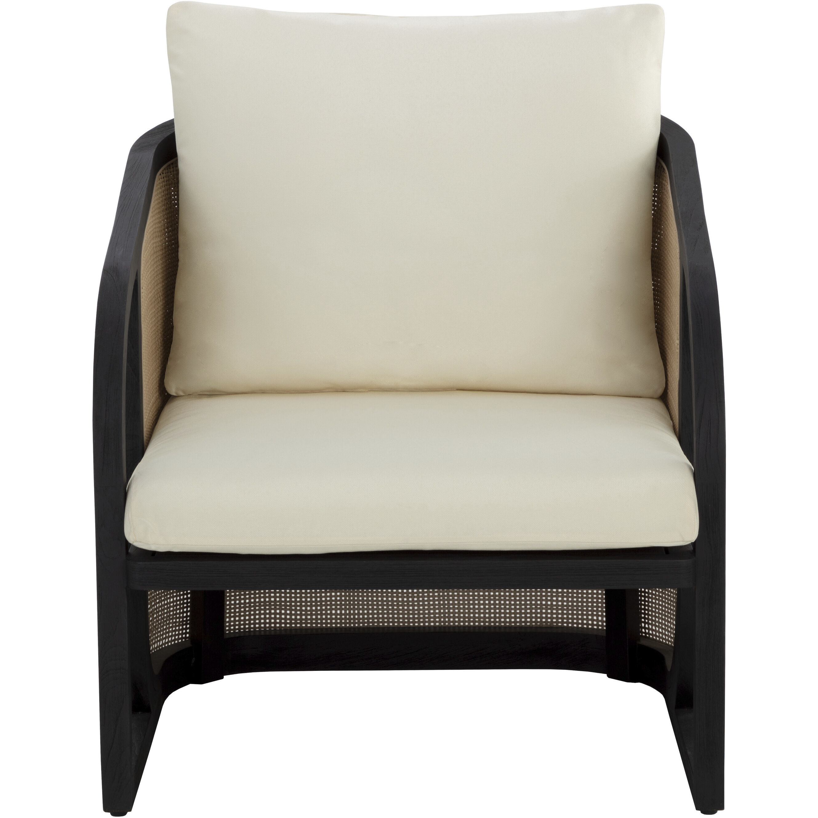 Palermo Charcoal / Stinson Cream Outdoor Lounge Chair